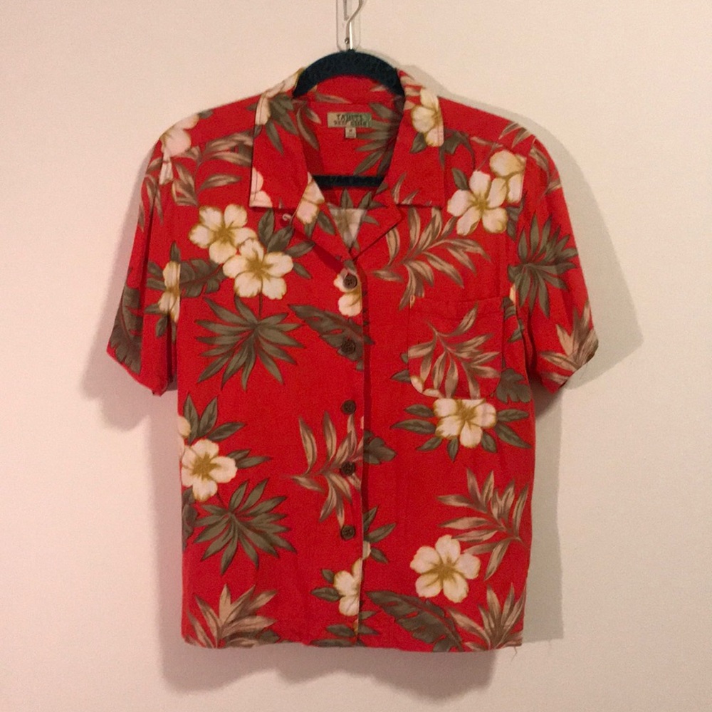 Vintage Tahiti Reef Club tropical shirt M